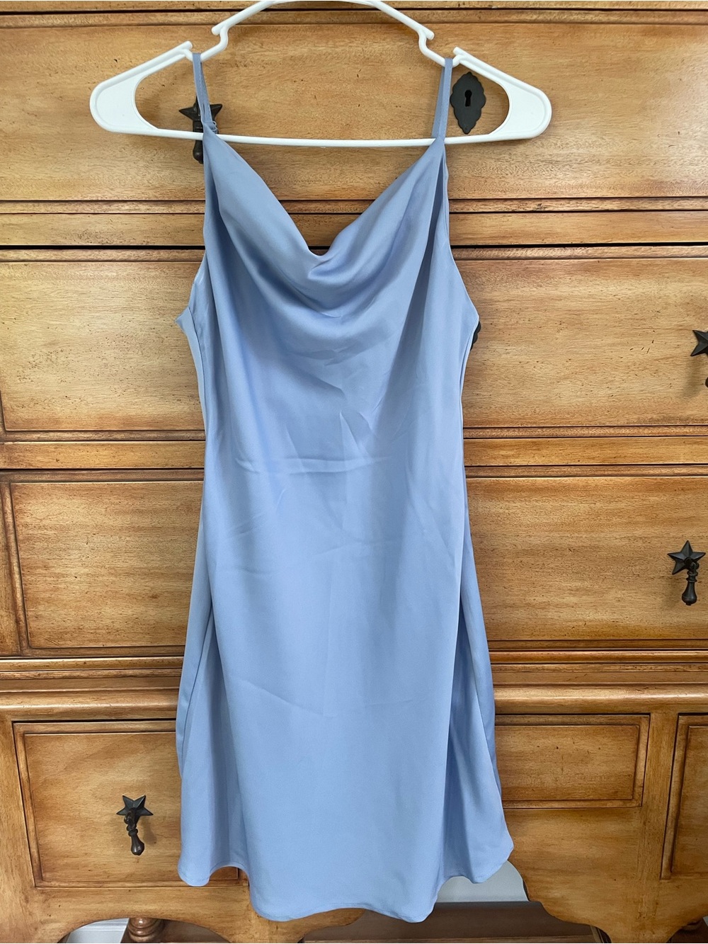Urban Outfitters Light Blue Cowl Neck Slip Dress - Women, Size Small